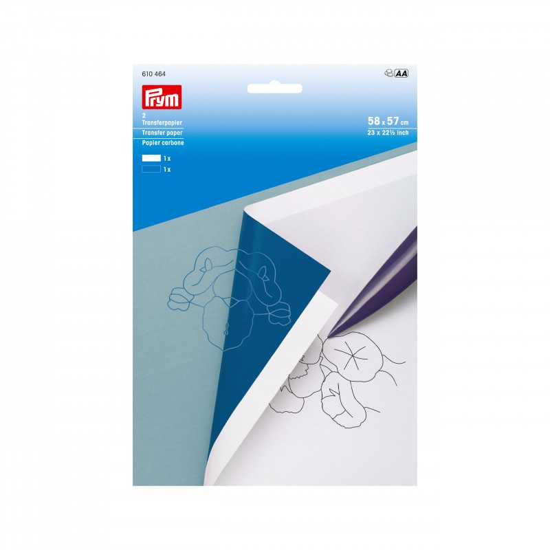 White/blue transfer paper