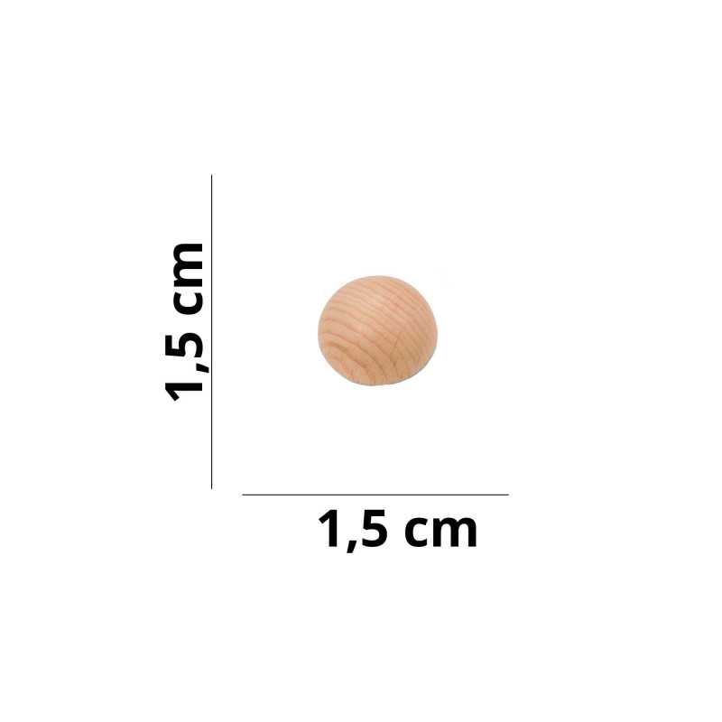 Half 1.5 cm wooden ball...