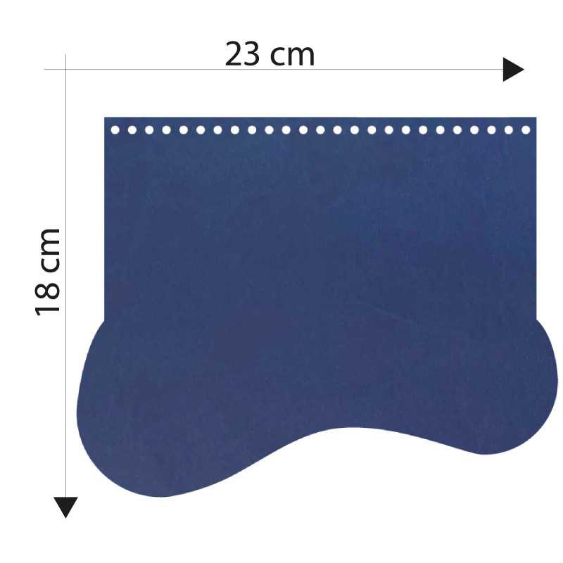 Measurements Patella Eco-leather bag model Onda Dark Blue 4716