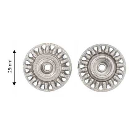 Metal snap buttons - size 28mm
