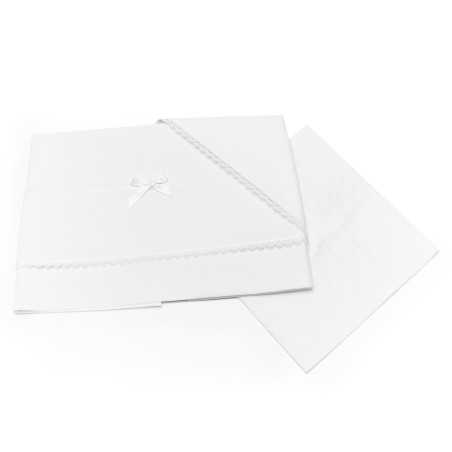 White baby cot sheet set...