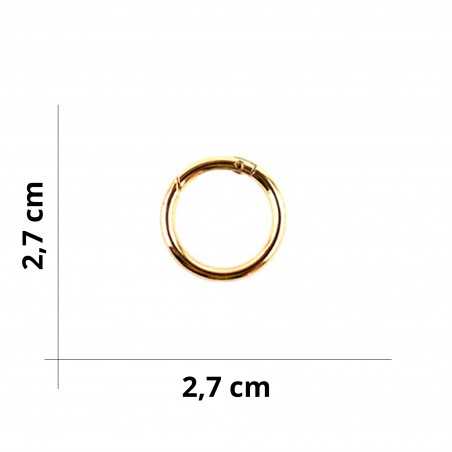 Carabiner Ring Ideal for Bags - Ø 2.7cm - gold