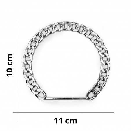 Chain Style Ring Bag Handle - Silver