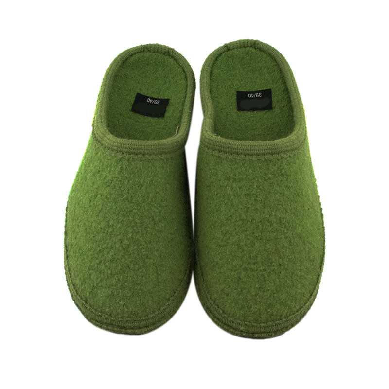 Green Wool Slippers