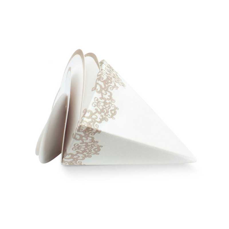 Cone-shaped favor box for...