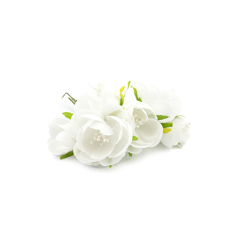 Fiorellini bianchi per bomboniere - 6 pezzi - Tricot Cafè